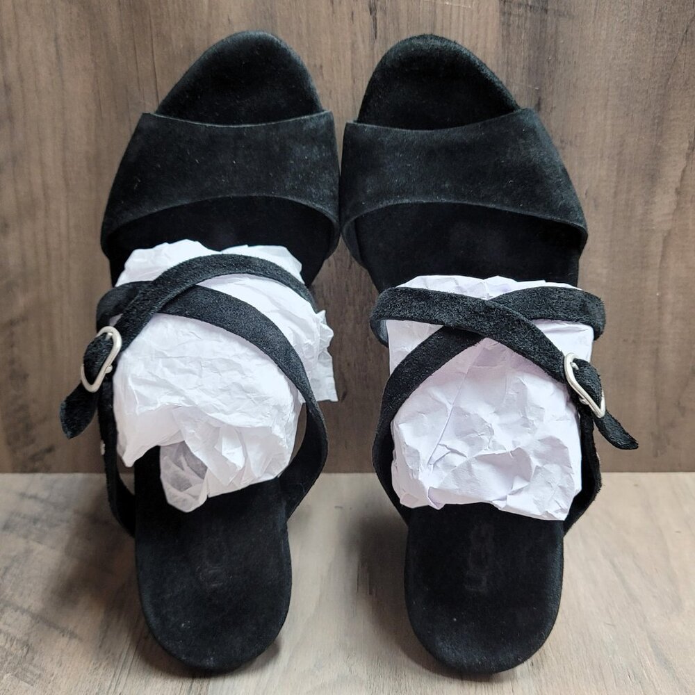 UGG 3191 Jullita II Black Suede Wedge Slide Sandals Shoes 5.5 - Picture 11 of 16